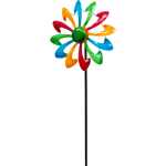 Kinetic Art Metal Wind Spinner: Single Windmill -...