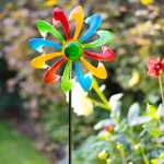 Kinetic Art Metal Wind Spinner: Single Windmill -...