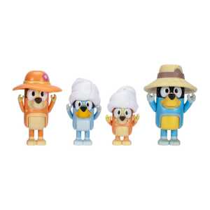 BLUEY Figuren 4-Pack - Familie Heeler auf Reisen