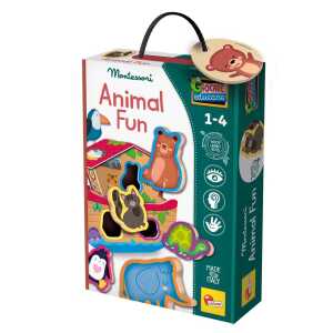 Lisciani Montessori Holz-Lernspielzeug Animal Fun Arche Noah