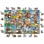 Wooden City Animal Postcards L