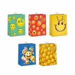 Geschenktasche Smileys M 18x23x10cm 5fach sortiert