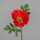 Kunstblume Mohn rot 37cm 4099886012128