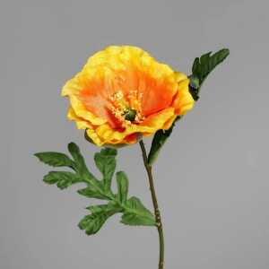 Kunstblume Mohn gelb 37cm 4099886012135