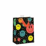 Geschenktasche bunte Smileys 18x23x10cm