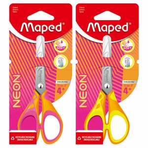 Maped Kinderschere NEON Soft 13cm mit abgerundeter Spitze 2fach sort