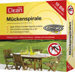 CLEAN Mückenschutz Spirale 10er Citronella mit 2 Halter