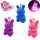 Anti Stress Kaninchen 11cm 3fach sortiert