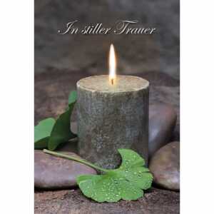 Kurt Eulzer Trauerkarte Kerzen-Motiv