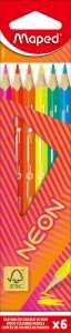 Maped Buntstifte NEON 6 Stück Kartonetui