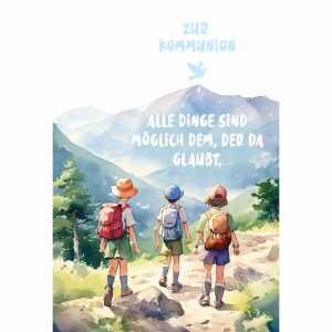 Glückwunschkarte Kommunion Alle Dinge sind möglich dem, der da glaubt