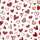 HOME FASHION Servietten Hearts allover 25x25cm 20 Stk 3-lagig
