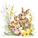ti-flair Servietten Bunnies in a Basket 33x33cm 20...