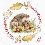 ti-flair Servietten Hedgehog Autumn Feast 33x33cm 20...