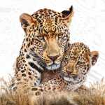 ti-flair Servietten Leopard Mum & Cub 33x33cm 20...