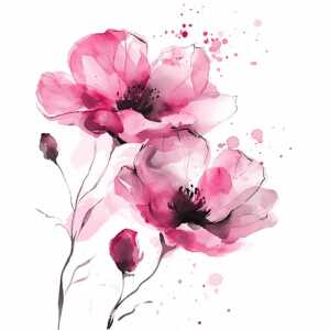 ti-flair Servietten Fiori Delicati pink 33x33cm 20 Stück