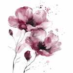 ti-flair Servietten Fiori Delicati burgundy 33x33cm 20...