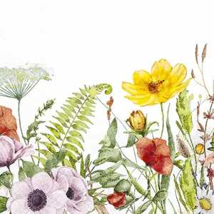 Home Fashion Servietten Field of Flowers 25x25cm 20 Stück 3lagig