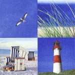 Home Fashion Servietten Maritime Collage 25x25cm 20...