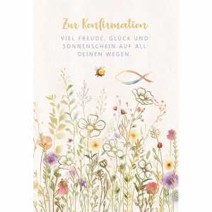 Glückwunschkarte Zur Konfirmation viel Freude Glück und Sonnenschein …
