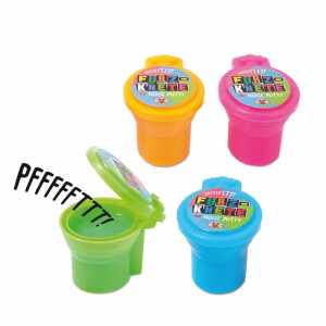 Furzknete Prank Box 35g pink blau grün orange 4fach sortiert