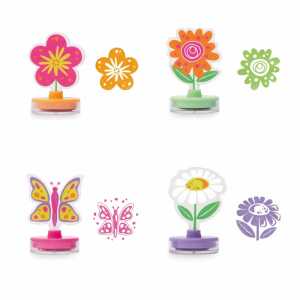 Acryl-Stempel Good Feelings Happy Flowers selbstfärbend 4fach sortiert