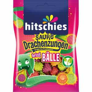 hitschler Fruchtgummi hitschies Saure Drachenzungen brizzl Bälle 100g