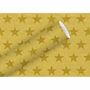 Braun & Company Geschenkpapier Stars Alu gold 70cmx1,5m