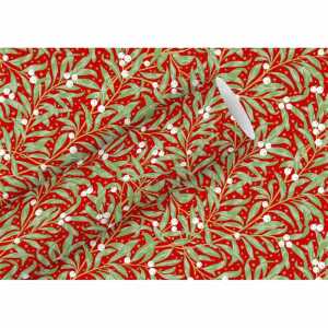 Geschenkpapier By Nature Kraft Christmas Leaves rot 70cmx2m