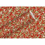 Geschenkpapier By Nature Kraft Christmas Leaves rot 70cmx2m