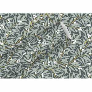 Geschenkpapier By Nature Kraft Christmas Leaves indigo 70cmx2m
