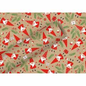 Braun & Company Geschenkpapier By Nature Kraft Gnomes 70cmx2m