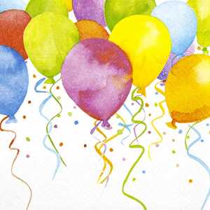 HOME FASHION Servietten Ballons 33x33cm 20 Stk 3-lagig