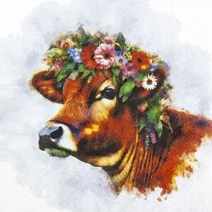 Home Fashion Servietten Muh! 33x33cm 20 Stück 3lagig