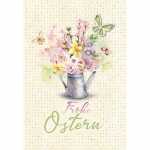 Kurt Eulzer Grußkarte Frohe Ostern Blumen in Kanne