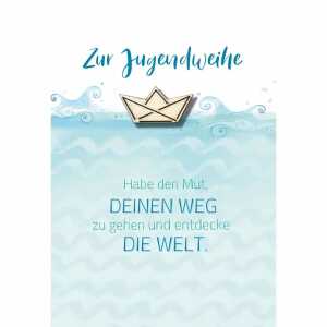 Glückwunschkarte Jugendweihe hab Mut, Weg zu gehen u entdecke die Welt