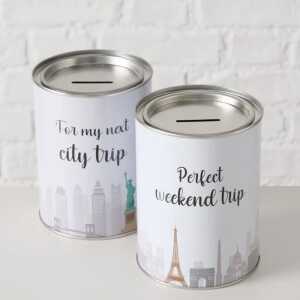 BOLTZE Spardose Citytrip 2fach sortiert