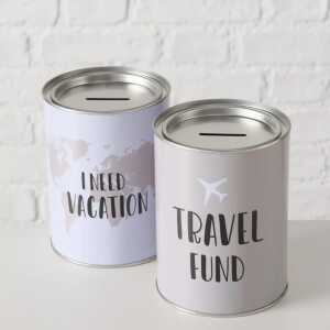 BOLTZE Spardose Travelkasse 2fach sortiert