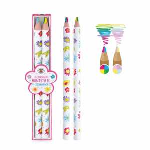 Buntstifte Good Feelings Happy Flowers regenbogen 17cmxØ1cm 2 Stück