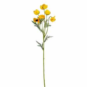 Kunstblume Klatschmohn gelb 61cm