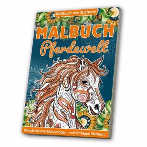Malbuch Pferde mit Stickern 4019393991341