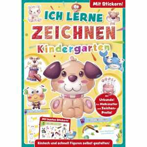 Malbuch Ich lerne Zeichnen Kindergarten mit Stickern