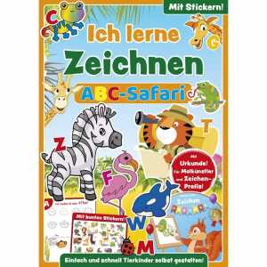 Malbuch Ich lerne Zeichnen ABC-Safari mit Stickern