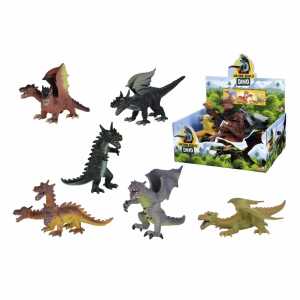 Spielfigur Drachen mehrfarbig 17-25cm 6fach sortiert