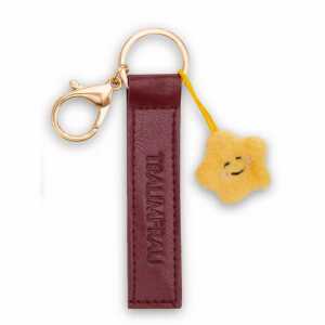 NICI Schlüsselanhänger Traumfrau Kunstlederband mit Stern rot 10cm