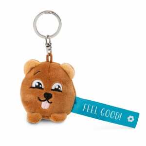 NICI Schlüsselanhänger Bär Feel Good! blau 5cm