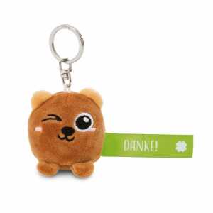 NICI Schlüsselanhänger Bär Danke! grün 5cm