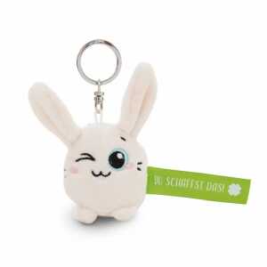 NICI Schlüsselanhänger Hase Du schaffst das! grün 5cm