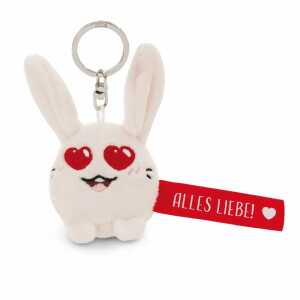 NICI Schlüsselanhänger Hase Alles Liebe! rot 5cm