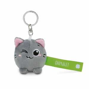NICI Schlüsselanhänger Katze Danke! grün 5cm